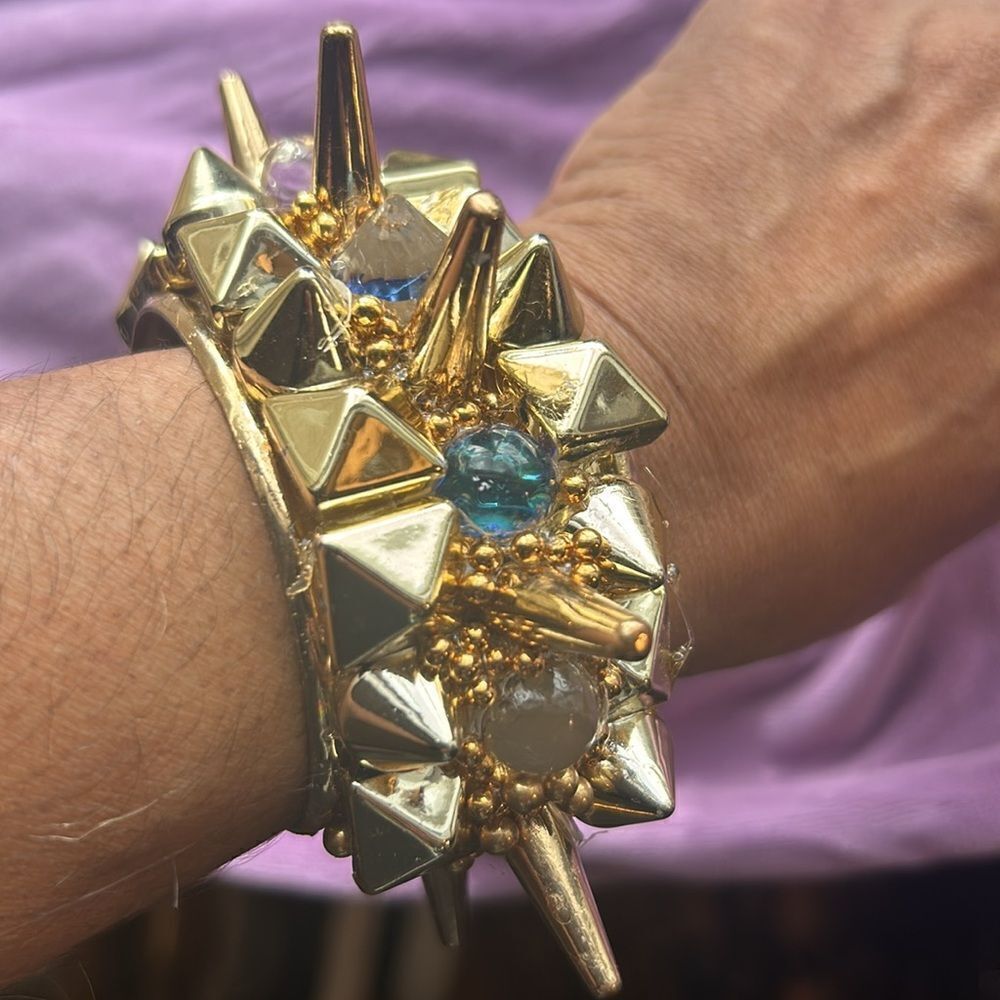 Wendy Gell Signed Cuff Spike Bracelet